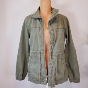 Old Navy Jacket Weld Coat utility cargo pockets Hunter Pines Green XS cotton